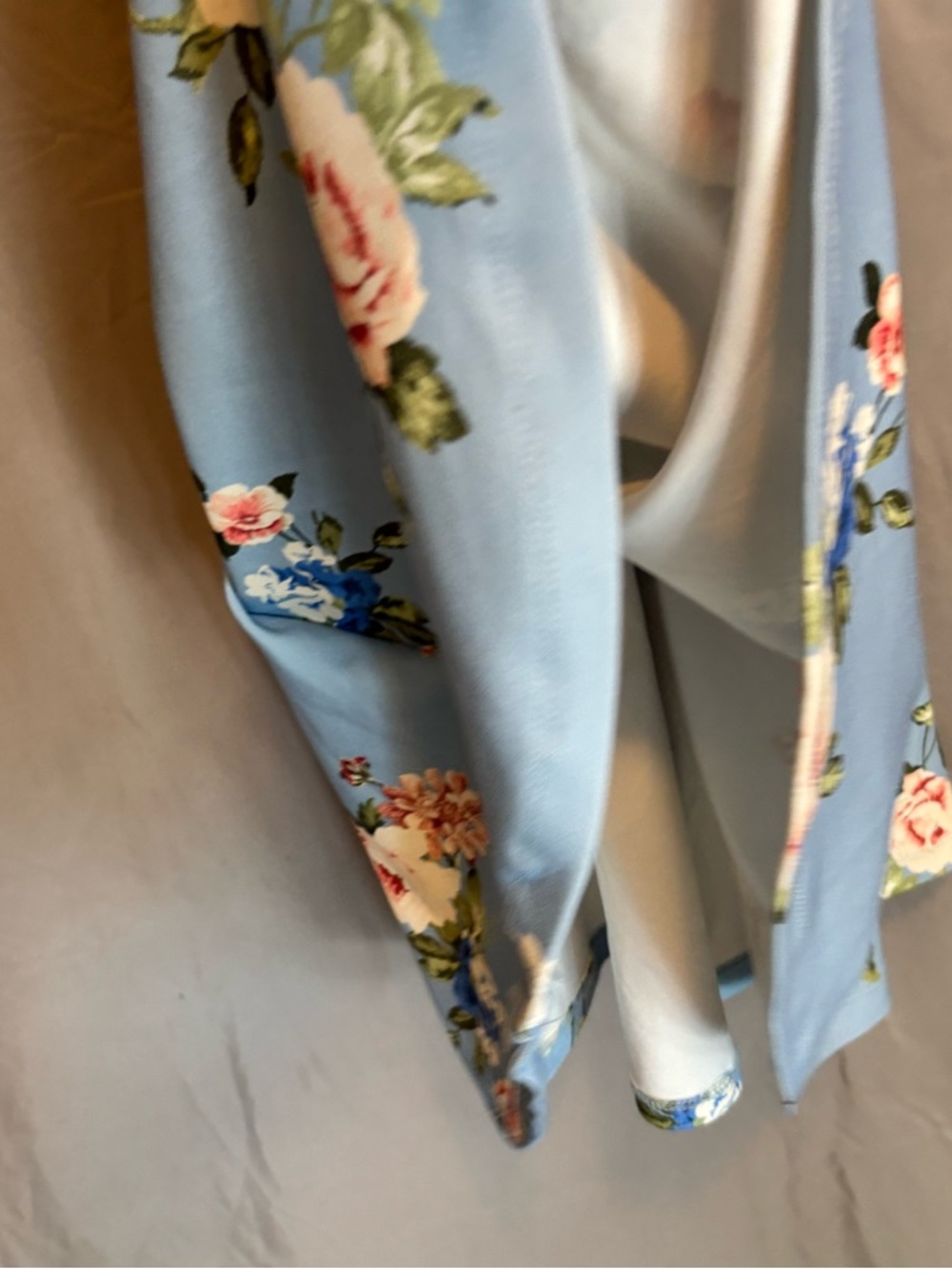 Streetwear Society Powder Blue Floral Spaghetti Strap Mini Dress - Picture 4 of 7
